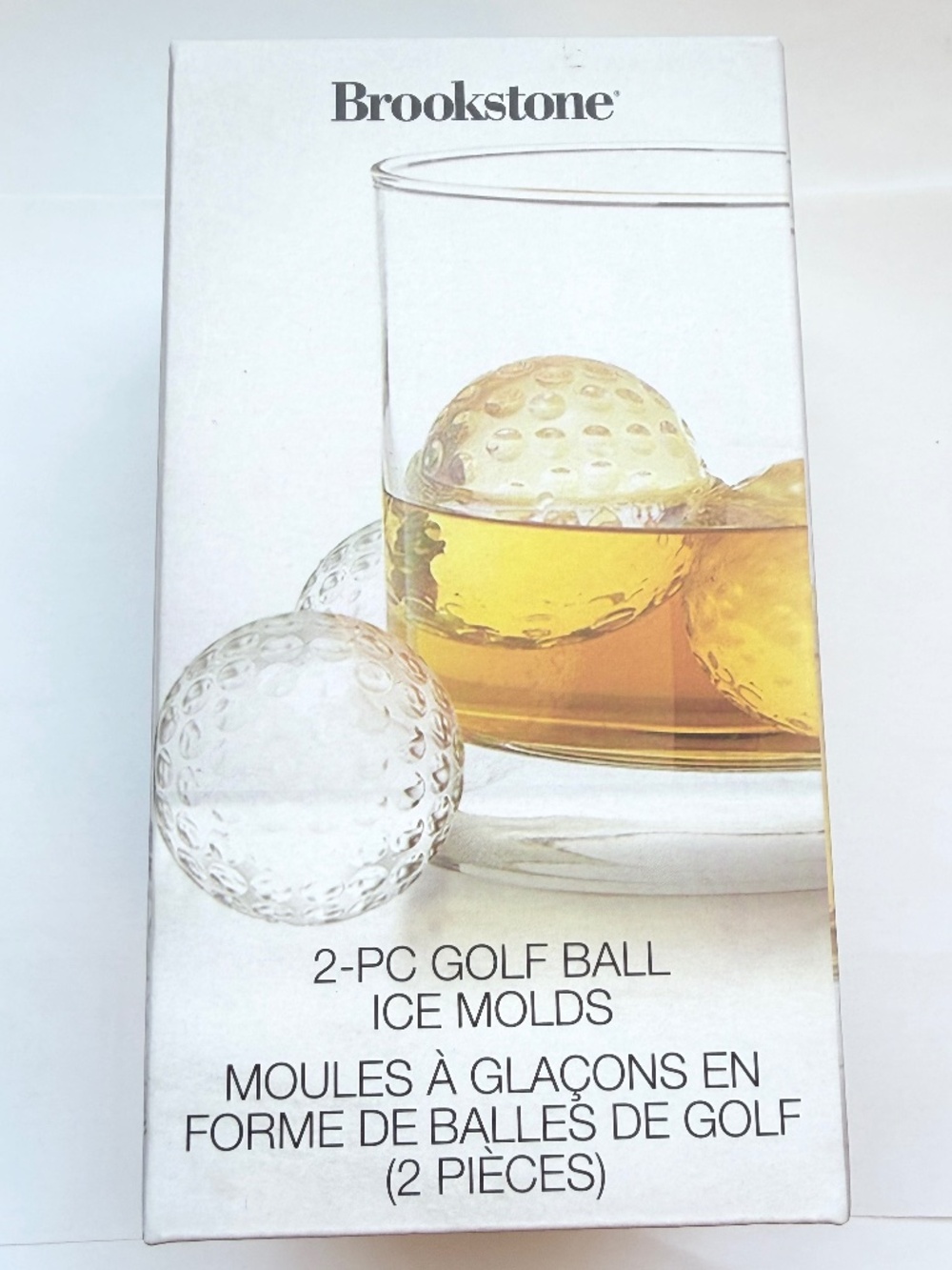 Brookstone 2 pc golf ball ice mold